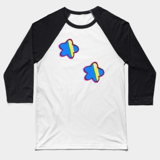 Neon star pattern Baseball T-Shirt